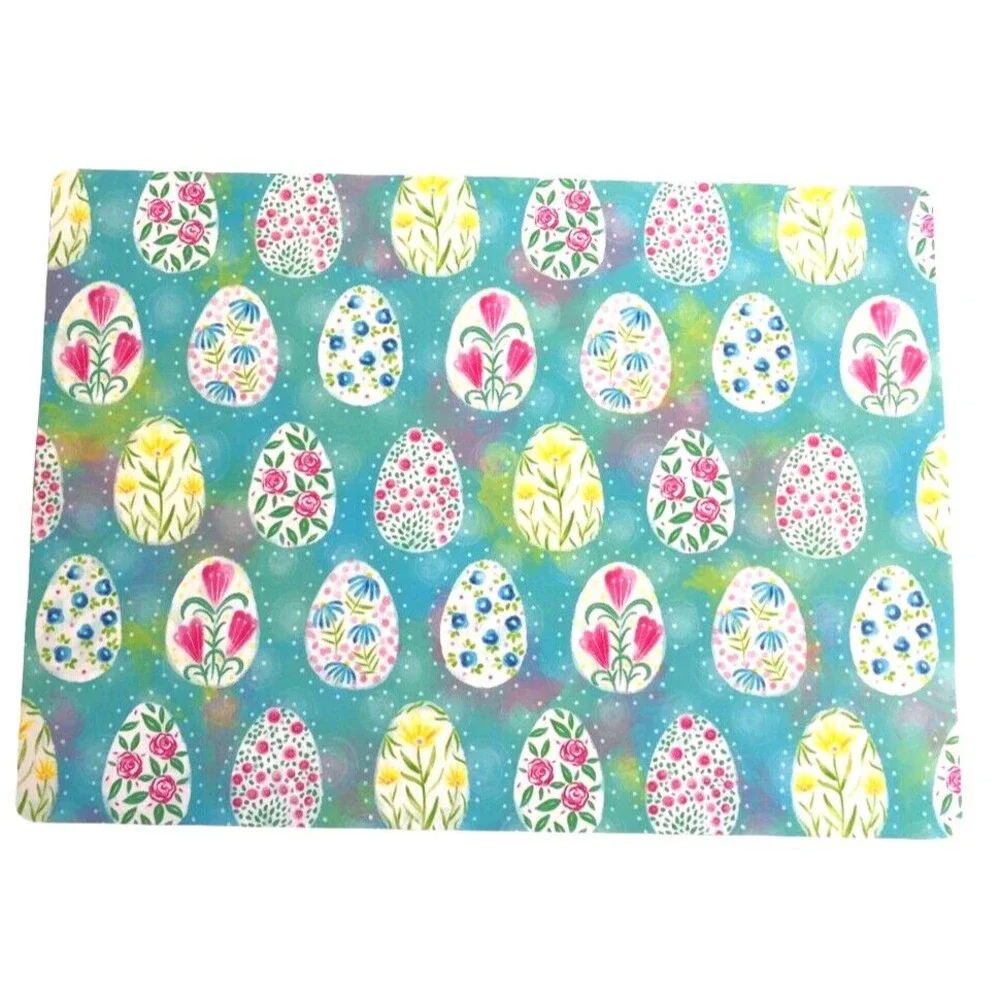 Easter Egg Placemats Vinyl Foam Back Wipe Clean Easy Care 18x13